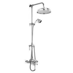 Nuie Victorian Exposed Valve inc. Riser Kit, Diverter, 12 Inch Shower Rose + Handset -Showers Shop Premier Victorian Exposed Valve w Rigid Riser Kit Diverter 12 Inch Shower Rose d1 460