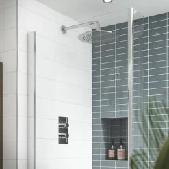 Nuie Quest Rectangular Concealed Thermostatic Twin Shower Valve - QUEV51 -Showers Shop QUEV51 d2 460