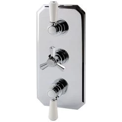 RAK Washington Art Deco Triple Outlet Thermostatic Concealed Shower Valve - RAKWTN3204