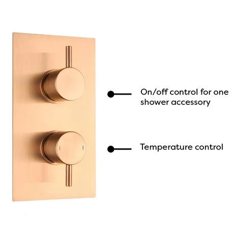 Arezzo Brushed Bronze Round Shower Package with Concealed Valve + Head 7 Arezzo Brushed Bronze Round Shower Package with Concealed Valve + Head - Image 5