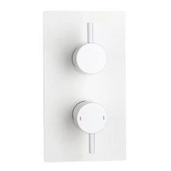 Arezzo Matt White Round Shower Package with Concealed Valve + Head -Showers Shop RD2MWPK d1 460