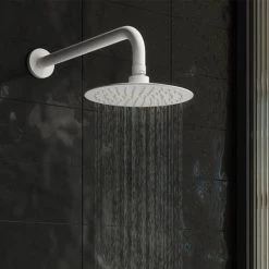Arezzo Matt White Round Shower Package with Concealed Valve + Head -Showers Shop RD2MWPK d3 460