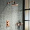 Arezzo Rose Gold Round Shower Package with Concealed Valve + Head 1 Arezzo Rose Gold Round Shower Package with Concealed Valve + Head -Showers Shop RD2RGPK n p