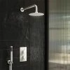 Arezzo Matt White Round Thermostatic Shower Pack with Head + Handset -Showers Shop RD4MWPK p