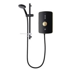 Triton Amala 9.5kw Electric Shower - Black/Brushed Brass - REAMA97