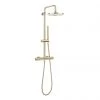 Crosswater Central Brushed Brass Height Adjustable Thermostatic Shower 1 Crosswater Central Brushed Brass Height Adjustable Thermostatic Shower -Showers Shop RM530WF P