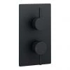Arezzo Round Modern Twin Concealed Shower Valve - Matt Black