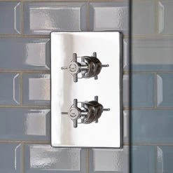 Heritage - Dawlish Dual Control Recessed Valve - Chrome - SDC04 -Showers Shop SDC04 D2 460