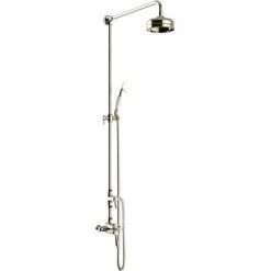Heritage Dawlish Exposed Shower with Premium Fixed Riser Kit & Diverter to Handset - Vintage Gold - SDCDUAL08
