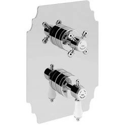 Heritage Glastonbury Twin Concealed Shower Valve with Two Outlet Diverter - Chrome - SGC04