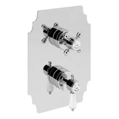 Heritage Glastonbury Recessed Shower with Premium Fixed Head & Flexible Riser Kit - Chrome - SGDUAL03 5 Heritage Glastonbury Recessed Shower with Premium Fixed Head & Flexible Riser Kit - Chrome - SGDUAL03 -Showers Shop SGDUAL01 D1 460