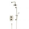 Heritage Glastonbury Recessed Shower with Premium Fixed Head & Flexible Riser Kit - Vintage Gold - SGDUAL04 -Showers Shop SGDUAL04 P