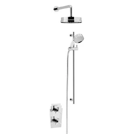 Heritage Gracechurch Recessed Shower with Deluxe Fixed Head and Flexible Riser Kit - Chrome - SGRDDUAL03 3 Heritage Gracechurch Recessed Shower with Deluxe Fixed Head and Flexible Riser Kit - Chrome - SGRDDUAL03
