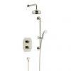 Heritage Hartlebury Recessed Shower with Premium Fixed Head and Flexible Riser Kit - Vintage Gold - SHDDUAL06 -Showers Shop SHDDUAL06 P1