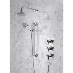 Heritage Hemsby Dual Control Recessed Valve with Twin Stopcock, 6" Fixed Head and Handset -Showers Shop SHPDUAL03 D1 460