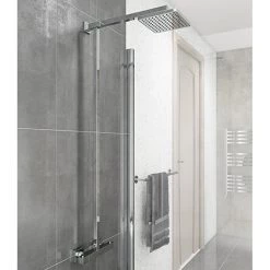 Term Modern Square Thermostatic Shower Kit - Chrome