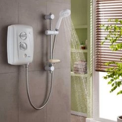 Triton T80Z 8.5 kW Fast-Fit Electric Shower - White/Chrome - SP8008ZFF -Showers Shop SP8008ZFF D2 460