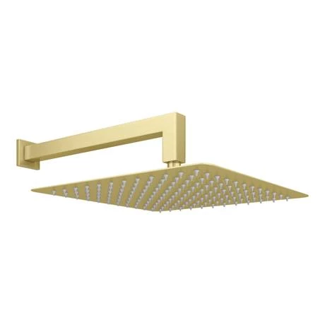 Arezzo Brushed Brass Square Shower Package with Concealed Valve + 300mm Head 4 Arezzo Brushed Brass Square Shower Package with Concealed Valve + 300mm Head - Image 2