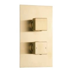 Arezzo Brushed Brass Square Shower Package with Concealed Valve + 300mm Head 10 Arezzo Brushed Brass Square Shower Package with Concealed Valve + 300mm Head -Showers Shop SQ2BBPK detail02 460