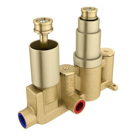 Arezzo Brushed Brass Square Shower Package with Concealed Valve + 300mm Head 8 Arezzo Brushed Brass Square Shower Package with Concealed Valve + 300mm Head - Image 6