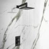 Arezzo Matt Black Square Shower Package (inc. Valve, 200 x 200 Square Head and 90-Degree Bend Arm) -Showers Shop SQ4BLKPK new p