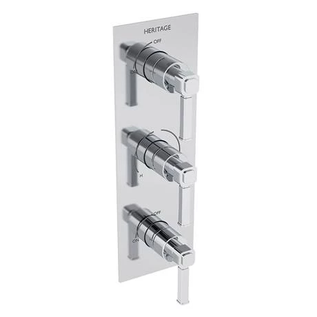 Heritage Somersby Recessed Shower with Deluxe Fixed Head and Flexible Kit - Chrome - SSOBDUAL03 4 Heritage Somersby Recessed Shower with Deluxe Fixed Head and Flexible Kit - Chrome - SSOBDUAL03 - Image 2