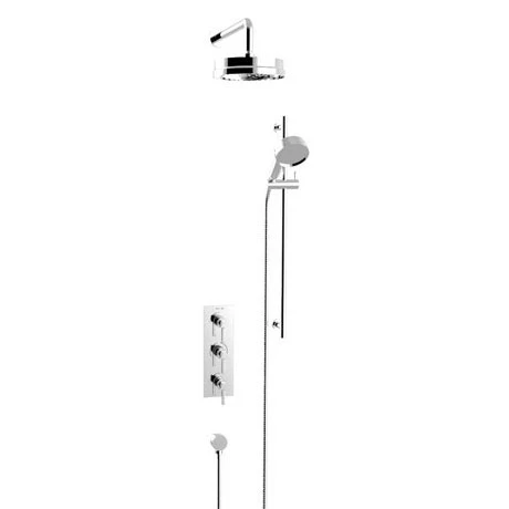 Heritage Somersby Recessed Shower with Deluxe Fixed Head and Flexible Kit - Chrome - SSOBDUAL03 3 Heritage Somersby Recessed Shower with Deluxe Fixed Head and Flexible Kit - Chrome - SSOBDUAL03