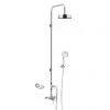 Heritage Somersby Exposed Shower with Deluxe Fixed Riser Kit & Diverter to Handset - Chrome - SSOBDUAL04 -Showers Shop SSOBDUAL04 P