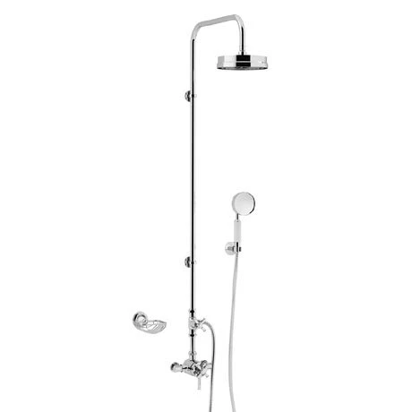 Heritage Somersby Exposed Shower with Deluxe Fixed Riser Kit & Diverter to Handset - Chrome - SSOBDUAL04 3 Heritage Somersby Exposed Shower with Deluxe Fixed Riser Kit & Diverter to Handset - Chrome - SSOBDUAL04