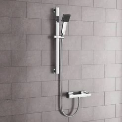 Milan Bar Shower Package with Modern Slider Handset Kit -Showers Shop SSRK01 STMV01 n d1 460