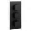 Arezzo Square Modern Triple Concealed Shower Valve - Matt Black -Showers Shop STSV BLK nw p