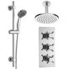 Minimalist Concealed Shower Valve w/ Slide Rail Kit & Ceiling Mounted Fixed Head 2 Minimalist Concealed Shower Valve w/ Slide Rail Kit & Ceiling Mounted Fixed Head -Showers Shop SVP004 NP
