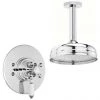 Ultra Beaumont Dual Concealed Thermostatic Shower Valve + Ceiling Mounted 8" Rose 1 Ultra Beaumont Dual Concealed Thermostatic Shower Valve + Ceiling Mounted 8" Rose -Showers Shop TBDCTV p