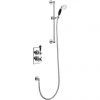 Burlington Trent Black Thermostatic Concealed Single Outlet Shower Valve with Slide Rail, Hose & Handset -Showers Shop TF1H BLA P