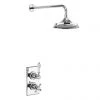 Burlington Trent Thermostatic Concealed Single Outlet Shower Valve with Fixed Head -Showers Shop TF1S V16 P
