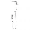 Burlington Trent Thermostatic Concealed Two Outlet Shower Valve, Hose & Handset with Fixed Head -Showers Shop TF3S V16 PN
