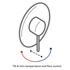 Trafalgar Traditional Chrome Concealed Manual Shower Valve -Showers Shop TFMV d1 460