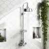Trafalgar Traditional Shower incl. Rigid Riser, Fixed Head & Soap Basket 2 Trafalgar Traditional Shower incl. Rigid Riser, Fixed Head & Soap Basket -Showers Shop TFSK32 prod