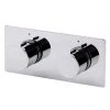 Venice Modern 1 Outlet Twin Round Concealed Shower Mixer Valve - Chrome -Showers Shop TI425CH p