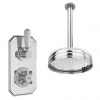 Hudson Reed Topaz Concealed Valve inc. 200mm Round Head + Ceiling Mounted Arm -Showers Shop TOPAZ SPK2 p