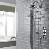 Hudson Reed Topaz Black Triple Concealed Shower with Slide Rail Kit & Fixed Head -Showers Shop TOPAZBLK SPK2 PN