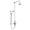 Trafalgar Triple Exposed Thermostatic Shower Valve + Slider Rail Kit with Rigid Riser -Showers Shop TRAF SKRR P