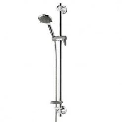 Triton Inclusive Extended Shower Kit with Grab Rail - Chrome/Grey - TSKCAREGRBCHR