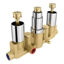 Trafalgar Triple Concealed Shower Valve inc. Outlet Elbow, Handset & Curved Arm with Fixed Head -Showers Shop TSPK001 d1 460