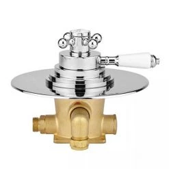 Hudson Reed Topaz White Dual Concealed Thermostatic Shower Valve Chrome - TSVT006 -Showers Shop TSVT006 detail1 460