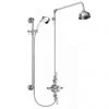 Nuie Traditional Exposed Thermostatic Triple Shower Valve inc. Riser, 4" Rose & Slide Rail Kit -Showers Shop Traditional Exposed Thermostatic Triple Shower Valve TEXSVRKIT p