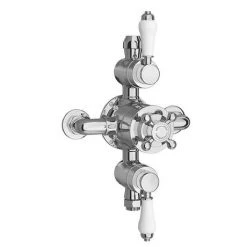 Trafalgar Triple Exposed Thermostatic Shower Valve + Slider Rail Kit with Rigid Riser -Showers Shop Trafalgar Triple Exposed Thermostatic Shower Valve Slider Rail Kit with Rigid Riser d2 460