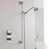 Trafalgar Twin Concealed Thermostatic Shower Valve + Slider Rail Kit -Showers Shop Trafalgar Twin Concealed Thermostatic Shower Valve inc Slider Rail Kit n p