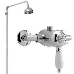 Ultra Nostalgic Manual Shower Valve + Rigid Riser Kit -Showers Shop Ultra Nostalgic Manual Shower Valve Rigid Riser Kit Chrome d3 460