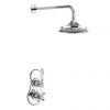 Burlington Severn Thermostatic Concealed Single Outlet Shower Valve with Fixed Head -Showers Shop VF1S V16 P
